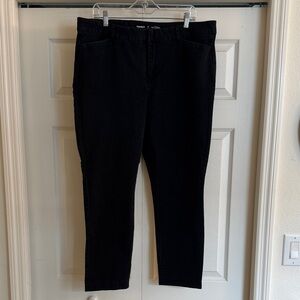 Old Navy Pixie Mid Rise Black Skinny Pants 18 Tall